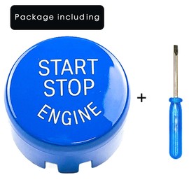 Selyse Start/Stop Button, Replacement Engine Start Button High Gloss, Start Button for Series 1 2 3 4 5 6 7 Series X1 X3 X4 X5 X6 / F20 F30 F10 F01 G30 G11 (Blue)