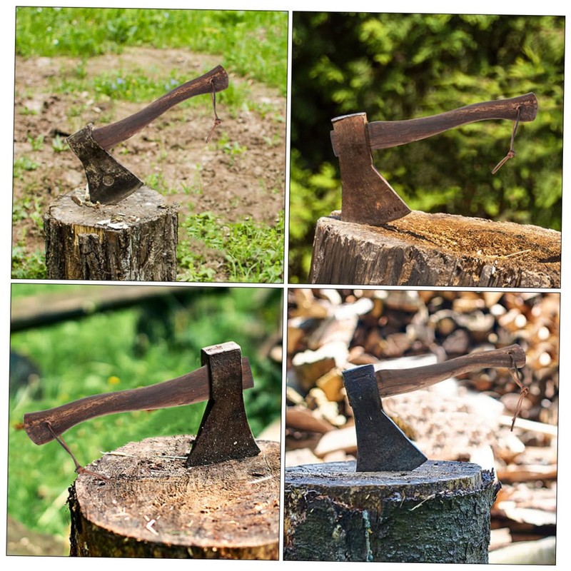 MERRYHAPY Survival Axe Handle Replacement: 2pcs Wooden Axe Grip Handle