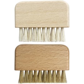 Natural Beech Wood Nail Brush Non-Slip Hand and Toenail Cleaning Brush Compact and Durable Bristle Scrub for Home and Travel