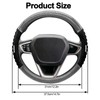 NICEASY Sport Style Blue PU Leather Steering Wheel Cover with