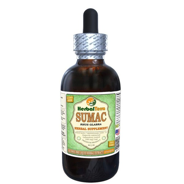 Sumac (Rhus glabra) Glycerite, Dried Berries Alcohol-Free Liquid Extract (Brand