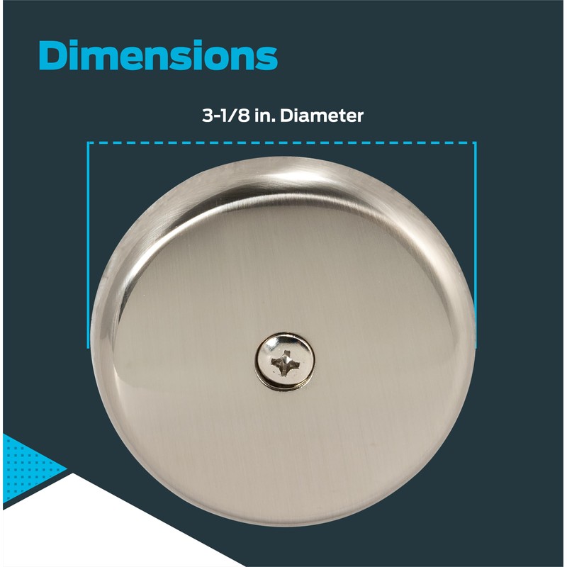 Eastman Single Hole Overflow Face Plate with Brass Screw, PVD
