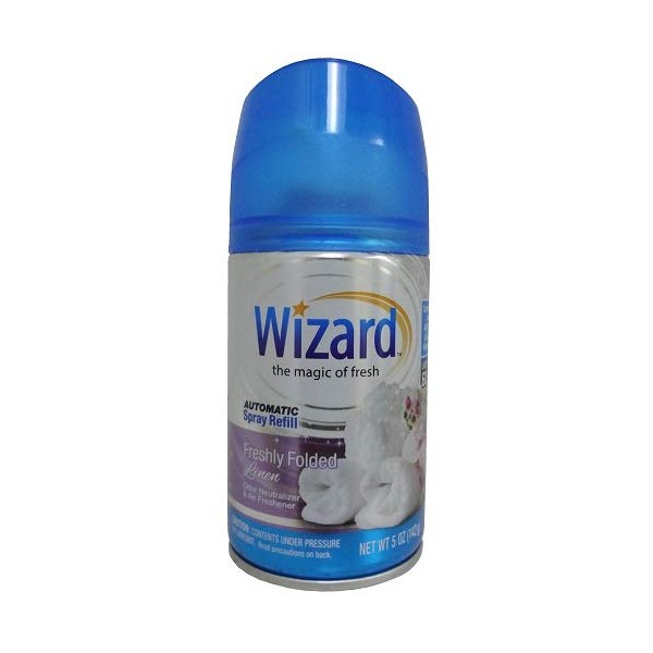 Wizard Automatic Spray 5Oz Refill (Package May Vary) Pack of (Freshly Folded Linen, 3)