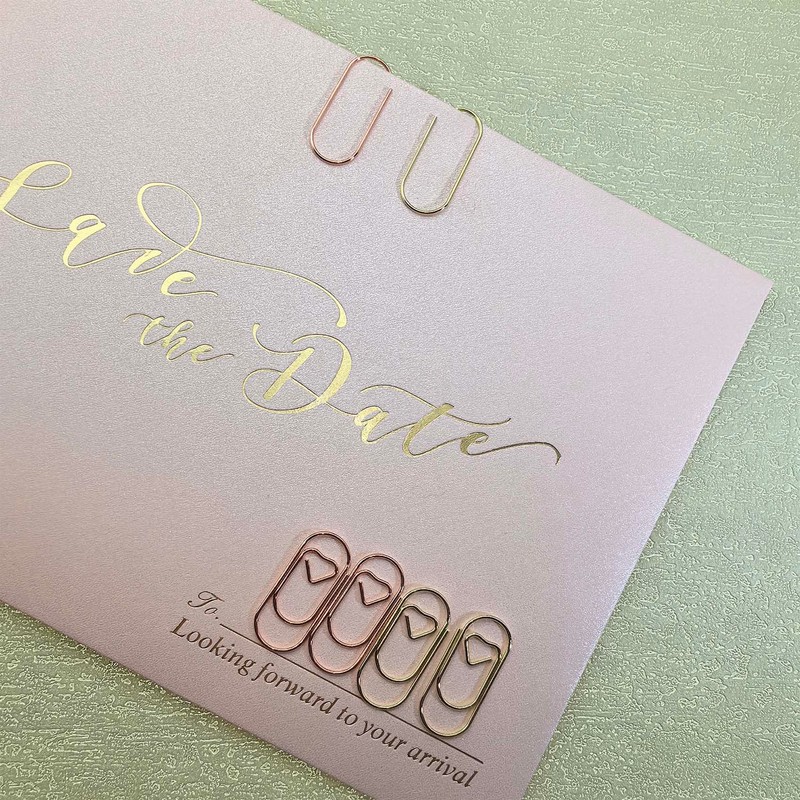 100 PCS Cute Small Heart Paper Clips 1 inch, Rose