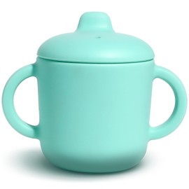 6 Months+ Sippy Cups with Handles,Silicone Sippy Cups Leak Proof 5oz,No Spill Sippy cups for Toddlers (Green)