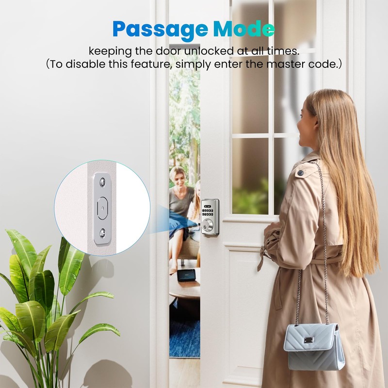 MOUSETRO Keyless Entry Door Lock Deadbolt with Keypad, Digital Smart