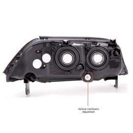 HEADLIGHTSDEPOT Chrome Housing Halogen Headlight Compatible with Acura MDX 2004-2006 Includes Right Passenger Side Headlamp