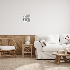 Stupell Industries Family Anchor through Storm Motivational Phrase Wood Grain, Designed by Kim Allen Art, 12 x 12, Wall Plaque