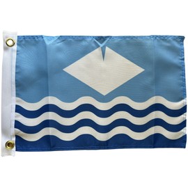 NWFlags Isle of Wight Flag 18" x 12" 75d Premium Polyester | Polyester 1.5x1 foot material flag with 2 Eyelets