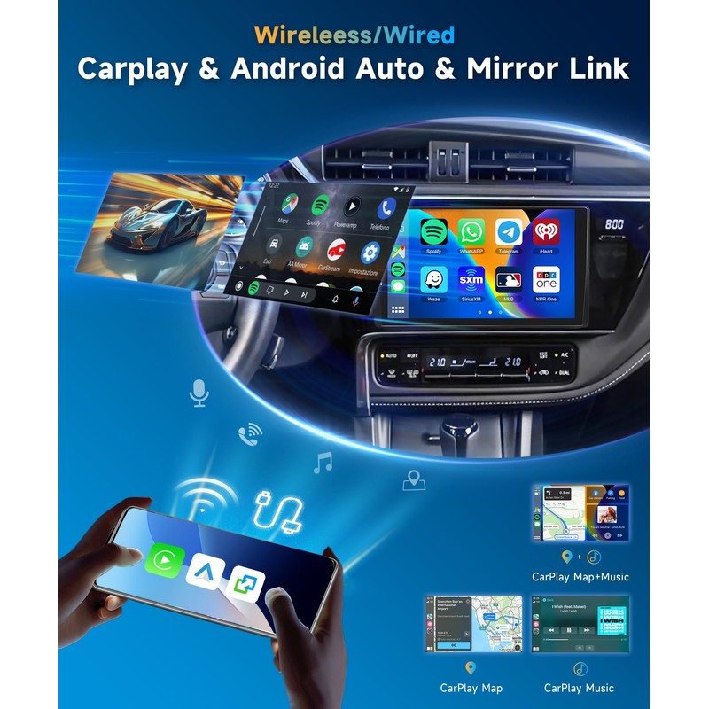 Car Stereo for Toyota Corolla 2017 2018 [2+64G] Car Radio