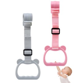 TonStyle 2PCS Baby Playpen Ringbaby Crib Pull up-Rings Adjustablebaby Cot Handrings Removable Baby Bed Stand Up Rings for Strollers Training Baba Walking Assistant Walker Toddlers Crib Hangingrings