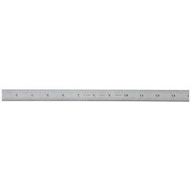 Starrett C316R-18 Full Flexible Steel Rule With Inch Graduations, 16R Style Graduations, 18" Length, 3/4" Width, 1/50" Thickness
