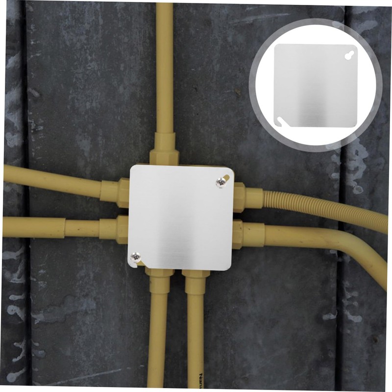 SHINEOFI 4pcs Box Metal Junction Box Covers Durable Electrical Outlet