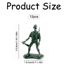 Rumyve 100pcs Plastic Toy Soldiers,Traditional Green Army Men Toy,Battlefield Weapon Accessories,Military War Games Action Figures Combat Force Model Playset