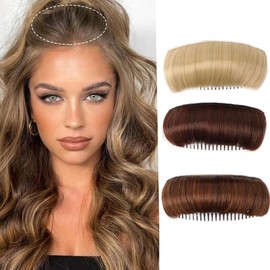 3Pcs Womens Fluffy Hair Pads Invisible Hair Volume Bump Clips False Hair Clips Volume Hair Base Fluffy Princess Styling Insert Tool for Weddings Parties and Daily Use