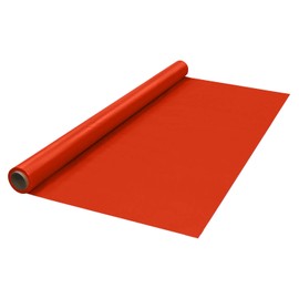 Party Essentials Plastic Banquet Table Roll Available in 27 Colors, 40" x 100', Red