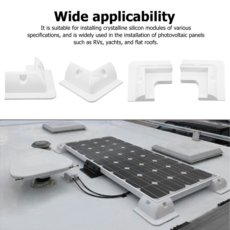 4pcs Solar Panel Corner Bracket Anti UV ABS Solar Panel