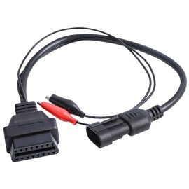 ZORKNOPT 3 Pin OBD1 to 16 Pin OBD2 Diagnostic Connector Cable Compatible for F iat, OBD1 to OBD2 Adapter Extension Cable with Two Clip