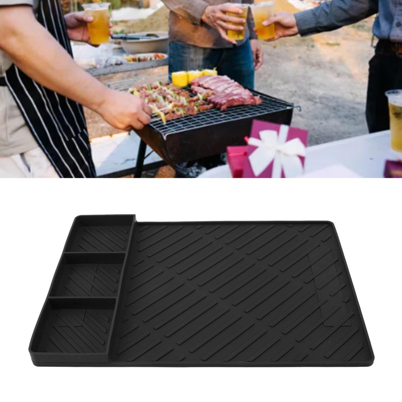 BBQ Grill Mats Magnetic Silicone Grill Baking Tray Resuable Prep