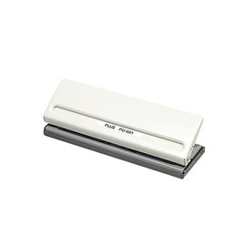PLUS PU-601 6-Hole Punch Movable Binder Notebook, White