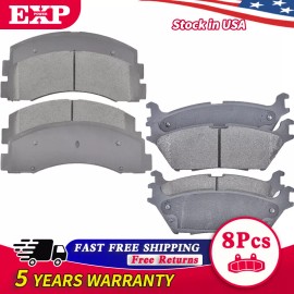 EXPPOWER Brake Pads For Ford 15-20 F-150 W/ Electric Parking Brakes Front & Rear Ceramic