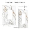 ybclf White Grey Marble Light Switch Cover 1 Gang Single