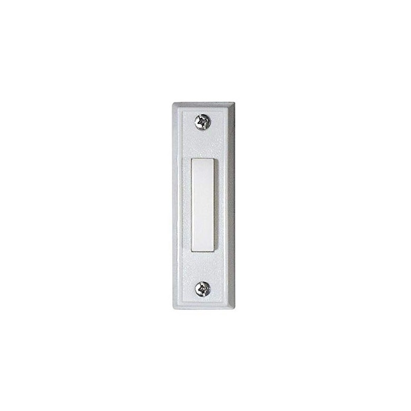 Craftmade BS6-W Builder Surface Mount Rectangle Lighted Doorbell LED Push
