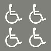The Jinshop 4-Pack Premium Handicap Disability Decal Stickers - Enhance