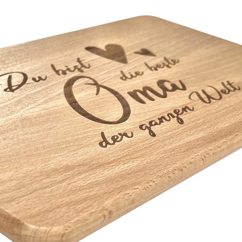 KATINGA Breakfast Board with Engraving, 22 x 14 x 1