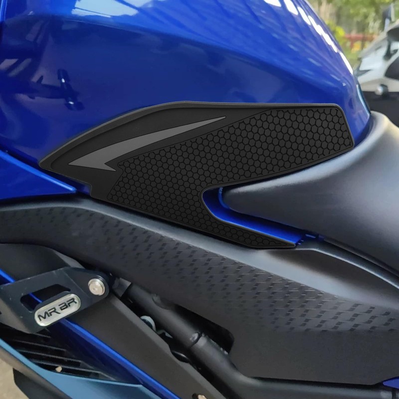 Motorcycle Tank Grip Protector Pads, Anti-Slip Honeycomb Design, Compatible with