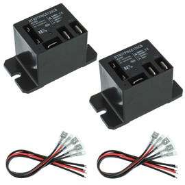 EPLZON NT90-AC120V-10X Power Relay AC 120V Coil 120 VAC 30A 40A SPDT(1NO 1NC) with Flange Mounting and 10 Quick Connect Terminals Wires Mini Relay(Pack of 2pcs)