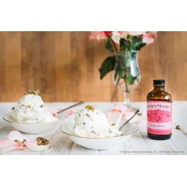 Nielsen-Massey Floral Food Flavors Bundle, Rose Water, Orange Blossom Water, Madagascar Bourbon Pure Vanilla Extract for Baking and Cooking, 4 Ounce Bottles