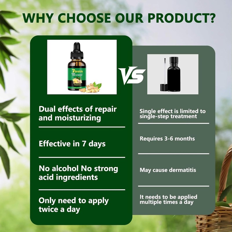 Nail FungusTreatment, Ginger Nail Growth Serum for Toenail and Fingernail,