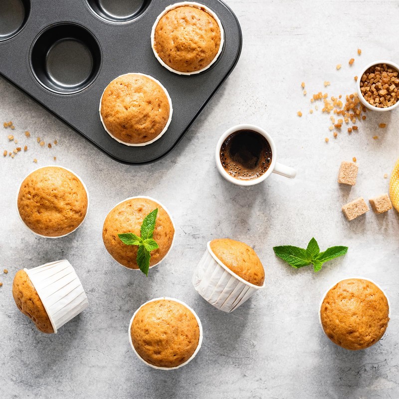 sourcing map 150Pcs Cupcake Baking Cups 3.5oz Standard Size Paper