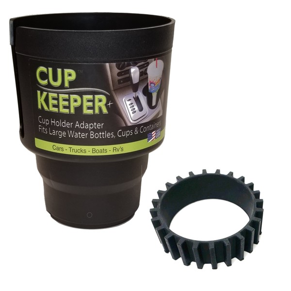 Cup Keeper Plus with Beverage Bands Car Cup Holder Adapter