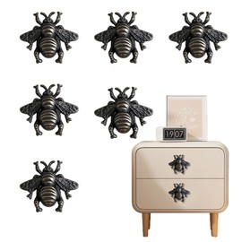 BAOTXHBR 8 pcs Bee Shape Cabinet Knob,Golden Cupboard Handles for Dresser Drawer Wardrobe Bathroom Furniture Door Decorative Pulls,with Screw (Bronze)