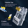 RJ45 Cat6 conectores de paso RJ45 modulares para cables UTP