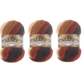 Alize Angora Gold Batik Yarn 20% Wool 80% Acrylic Lot of 3skn 300gr 1805yds Thread Crochet Lace Hand Knitting Turkish Yarn (2626)