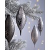 WeRChristmas Glass Baubles, Grey, 5-Piece