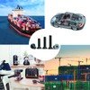 747 Pcs Nuts And Bolts Assorted Set(M3/M4/M5), Flat Hex Socket