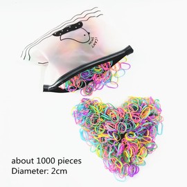 MANJIAMEI 1000 Pcs Small Hair Rubber Bands, Women Mini Hair Elastics Hair Bands, Kids Elastic Bands Hair Ties for Braids Hair Bobbles for Toddler Girls Lady Wedding Hairstyle (A)