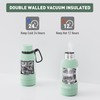 Exllena Small Water Bottle 12oz with Clip, Double Wall Stainless