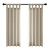 Lush Decor Burlap Knotted Tab-Top Window Curtain Panel Pair, 45"W