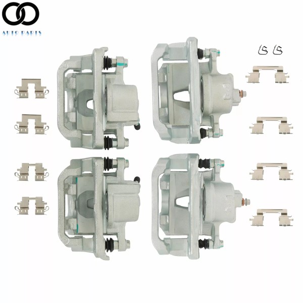autoooparts 4× Front & Rear Brake Calipers w/ Bracket For