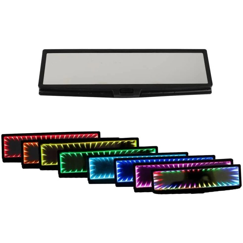 LED BLACKHOLE MIRROR Car Mirror LED Rearview Blackhole Universal Clip