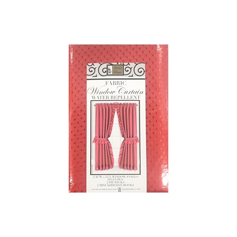 Better Home Ruffled Fabric Window Curtain Set, Mosaic - 2