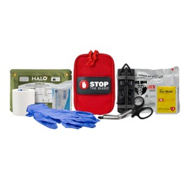 TacMed Solutions Stop The Bleed Kit – Advanced Bleeding Control Red Nylon Pouch, Easy-to-Use Hemorrhage Control Kit, Emergency First Aid with Tourniquet and Emergency Hemostatic Bandage
