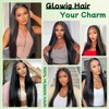 Glowig U Part Human Hair Wig Straight for Women Brazilian