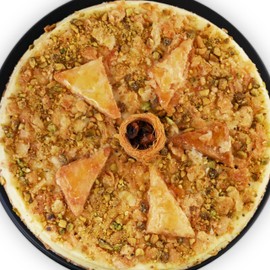 Andy Anand Luxurious Baklava Cheesecake: Turkish Honey & California Cream Fusion - Gourmet 9-inch Dessert Delight, 2.8 lbs
