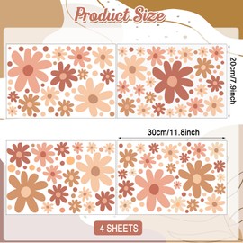 Glow in The Dark Big Daisy Wall Decals，Glowing Luminous Large Cute Daisy Wall Stickers Colorful Removable self-Adhesive Flower Boho Decals for Girls Bedroom Kids Baby Nursery Living Room Decor